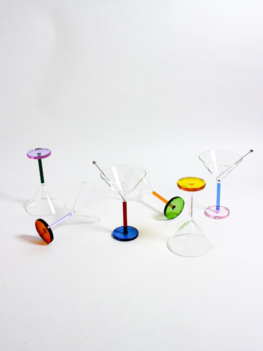 Piano Cocktail Set in Dizzy Martini (Yellow & Red Stems) – Yowie