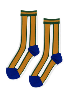 Nellie Cobalt Sheer Crew Socks