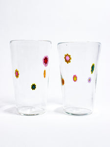 Floral Pint Glass - Pattern Play Glass - Berte