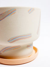 Load image into Gallery viewer, Rainbow Nerikomi Planter - Peaches - Berte
