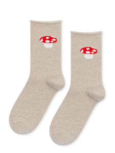 Red Cap Cashmere Crew Socks - Hansel from Basel - Berte