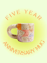 Load image into Gallery viewer, Soft Mood Quilted Mug: 5 Year Anniversary - Cecilia East West - Berte
