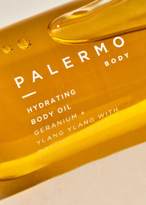 Hydrating Body Oil - Geranium + Ylang Ylang - Palermo Body - Berte