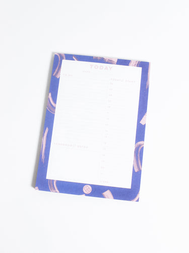 Blue Shadow Brush Daily Planner Pad - The Completist - Berte