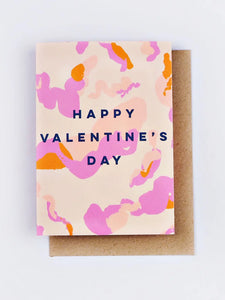 Happy Valentine's Day Inky Mix Card - The Completist - Berte