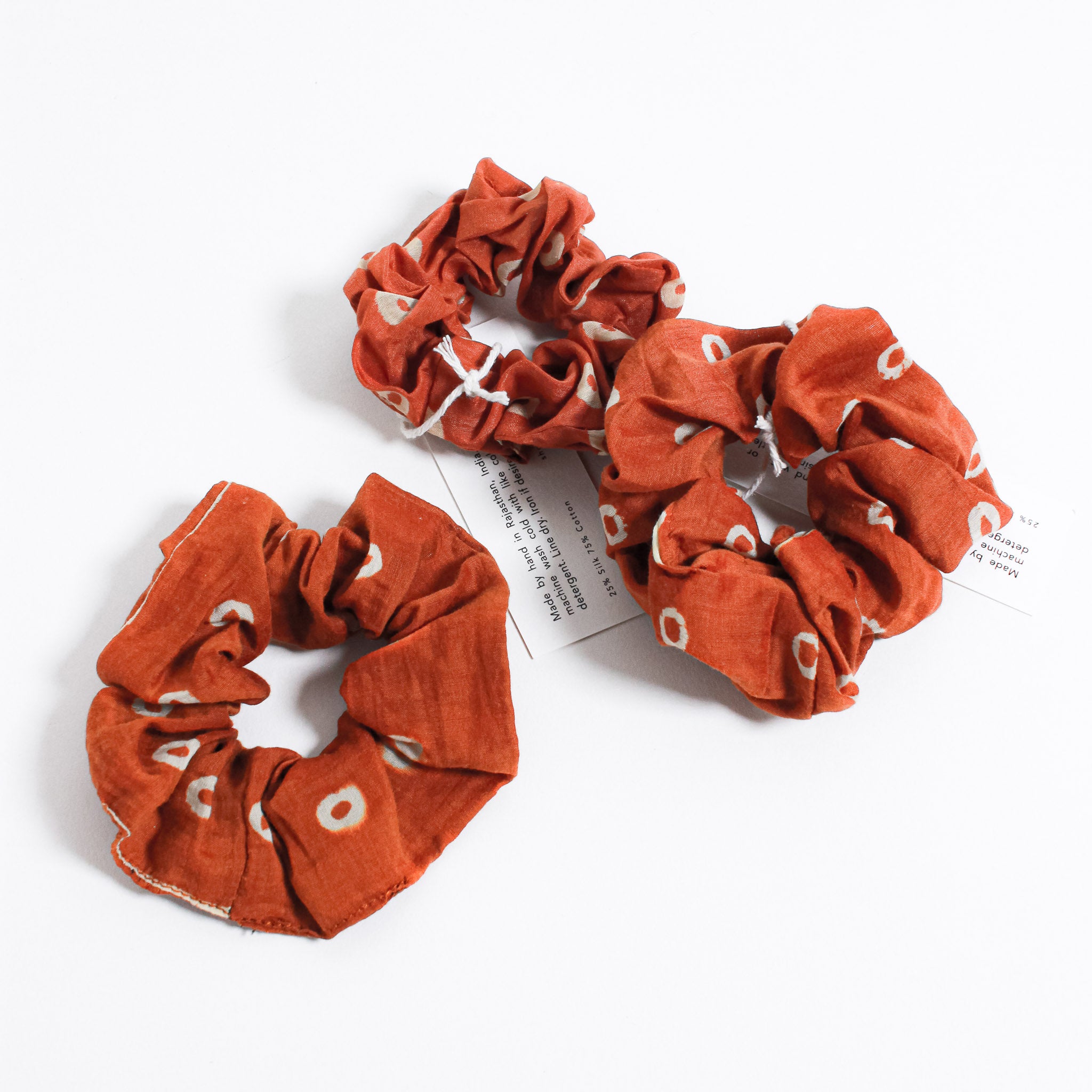 Block Printed Scrunchies