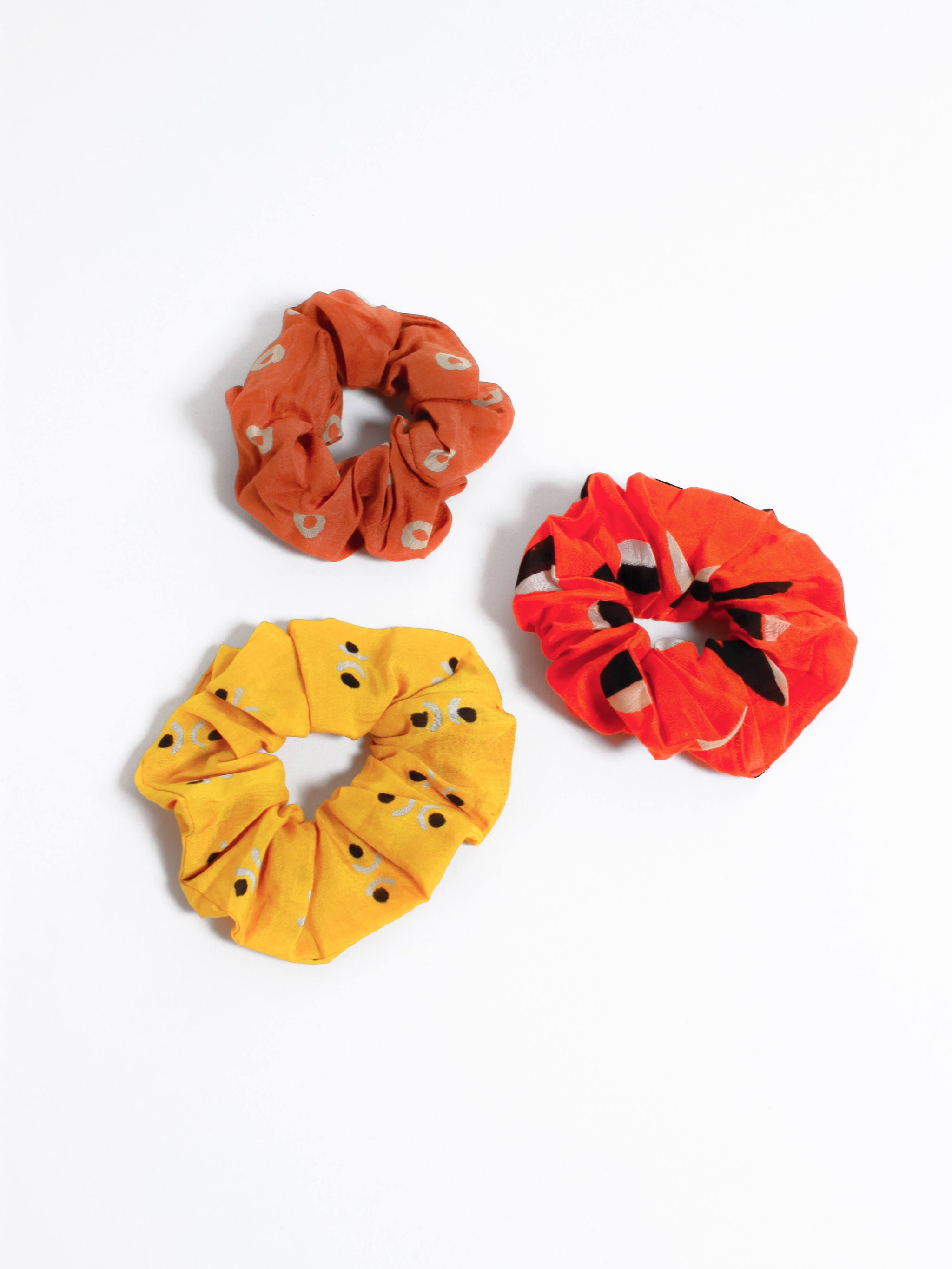 Block Printed Scrunchies